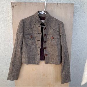 Michael Kors Metallic short button front jacket